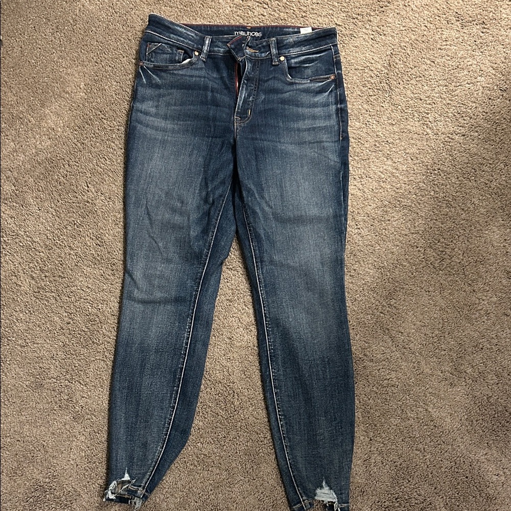 Maurices Dark Blue Skinny Jeans
